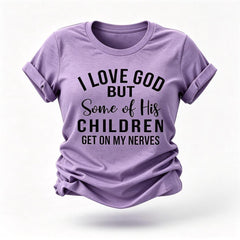 J'aime Dieu mais mode lettre impression femmes slogan T-Shirt