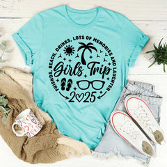 Girls Trip 2025 Printed Women Slogan Plus Size T-Shirt