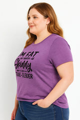 I'm Fat But Identify As Skinny Print Women Slogan Plus Size T-Shirt