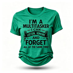 I Am A Multitasker Fashion Letter Print Women Slogan T-Shirt