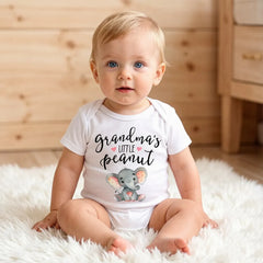 Grandma‘s Little Peanut Letter Printed Romper