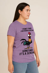 I Don't Fart I Just Whisper In My Pant Print Women Slogan Plus Size T-Shirt