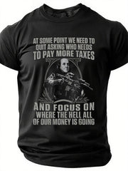 At Some Point We Need To Letter Print Men Slogan T-Shirt