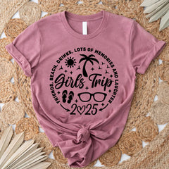 Girls Trip 2025 Printed Women Slogan Plus Size T-Shirt