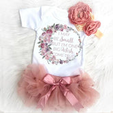 2PCS Baby Ruffled Floral Letter Print Skirt Set