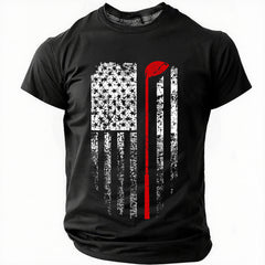 Vintage American Flag Golf Cotton T-Shirt