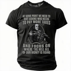 At Some Point We Need To Letter Print Men Slogan T-Shirt