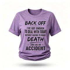 T-shirt avec slogan et lettre imprimée Back Off pour femme