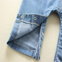 Lovely Baby Denim Suspender Jumpsuit