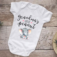 Grandma‘s Little Peanut Letter Printed Romper