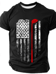 Vintage American Flag Golf Cotton T-Shirt