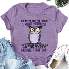 It's Not My Fault You Thought Print Women Slogan Plus Size T-Shirt