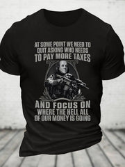 At Some Point We Need To Letter Print Men Slogan T-Shirt