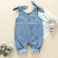 Lovely Baby Denim Suspender Jumpsuit