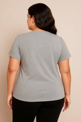 I Really Don't Mind Print Women Slogan Plus Size T-shirt