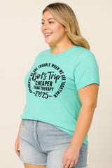 Girl's Trip 2025 Cheaper Letter Print Women Slogan Plus Size T-Shirt
