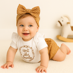 Lovely Polka Dots Printed Baby Set