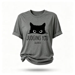 Judging You Print Women Slogan T-Shirt