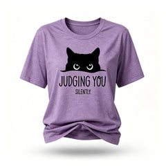 Judging You Print Women Slogan T-Shirt