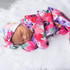 Lovely Full Floral Printed Pajamas With Headband