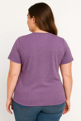 I Want To Be So Full Of Christ Letter Print Women Slogan Plus Size T-Shirt