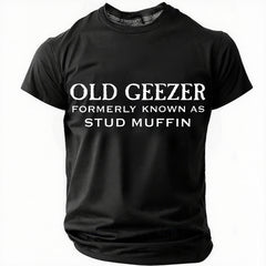Funny Old Geezer Formerly Known As Stud Muffin Cotton T-Shirt