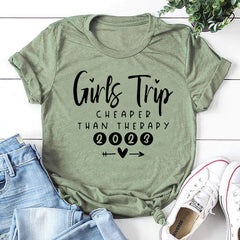 Girls Trip 2023 Print Women Slogan T-Shirt