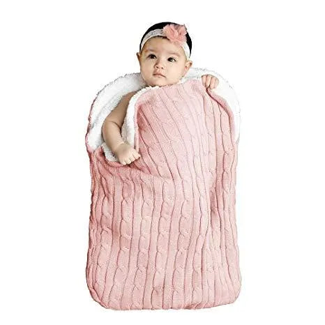 Baby Girls Boys Wrap Swaddle Blankets  Knit Sleeping Bag