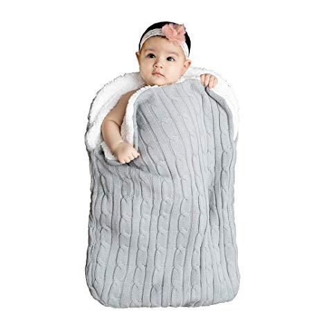 Baby Girls Boys Wrap Swaddle Blankets  Knit Sleeping Bag