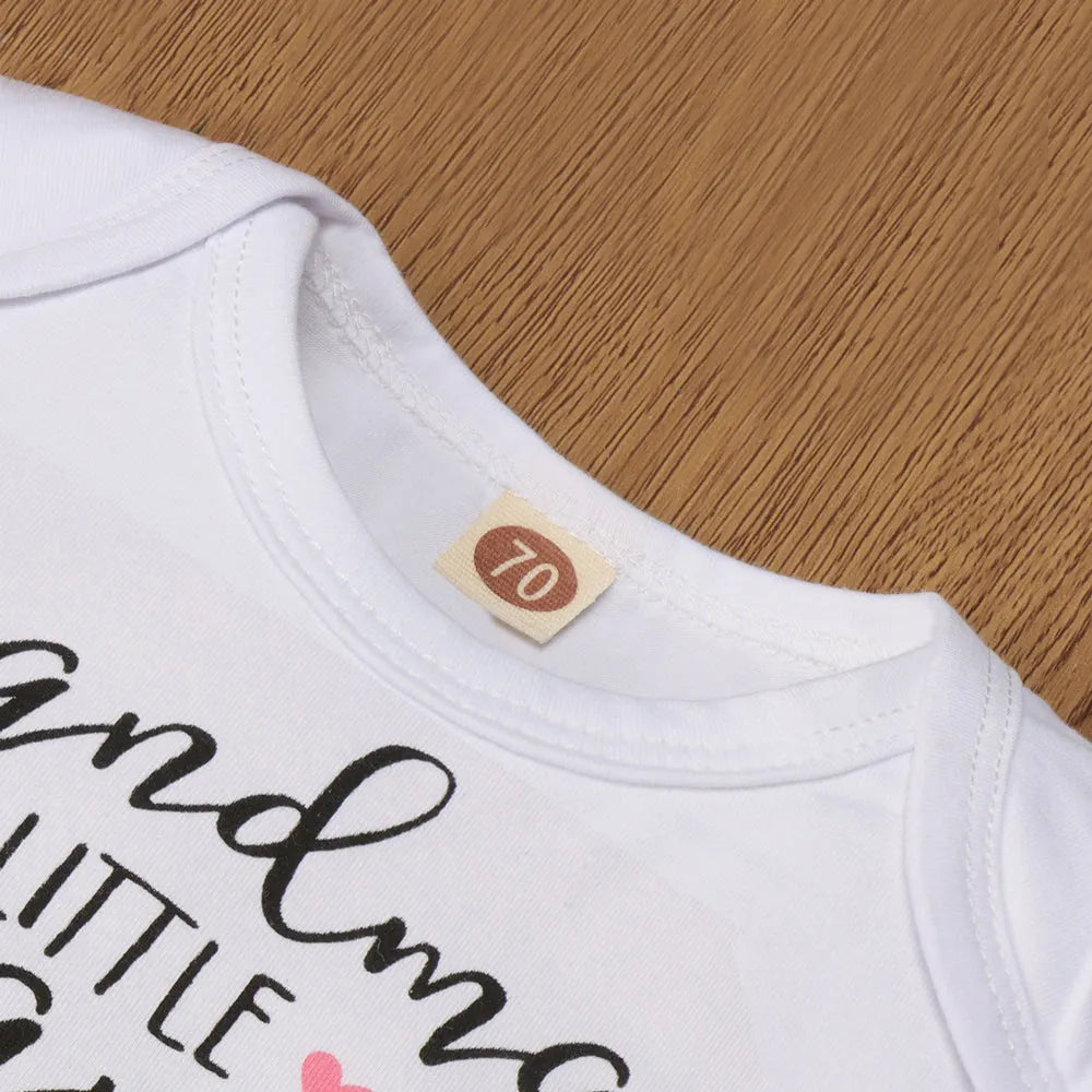 Grandma‘s Little Peanut Letter Printed Romper