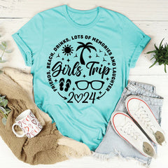 Girls Trip 2024 Printed Women Slogan Plus Size T-Shirt