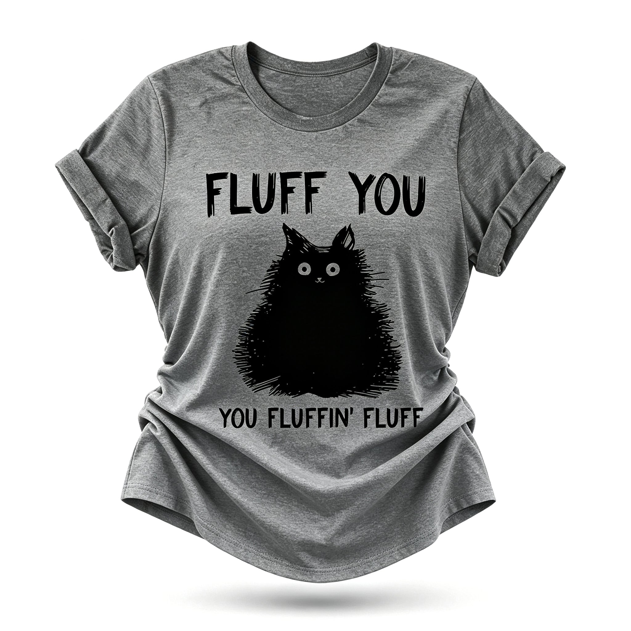 Camiseta com slogan feminino Fluff You Print