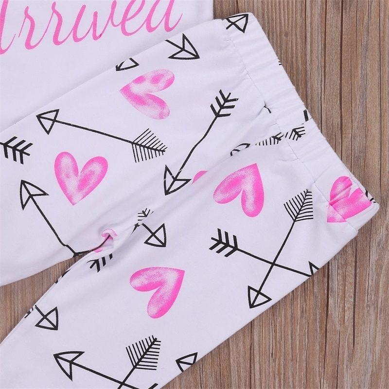 3PCS The Princess Has Arrived Letter Print Baby Set