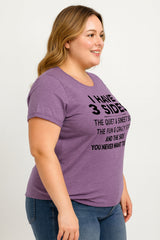 I Have 3 Sides Print Women Slogan Plus Size T-Shirt