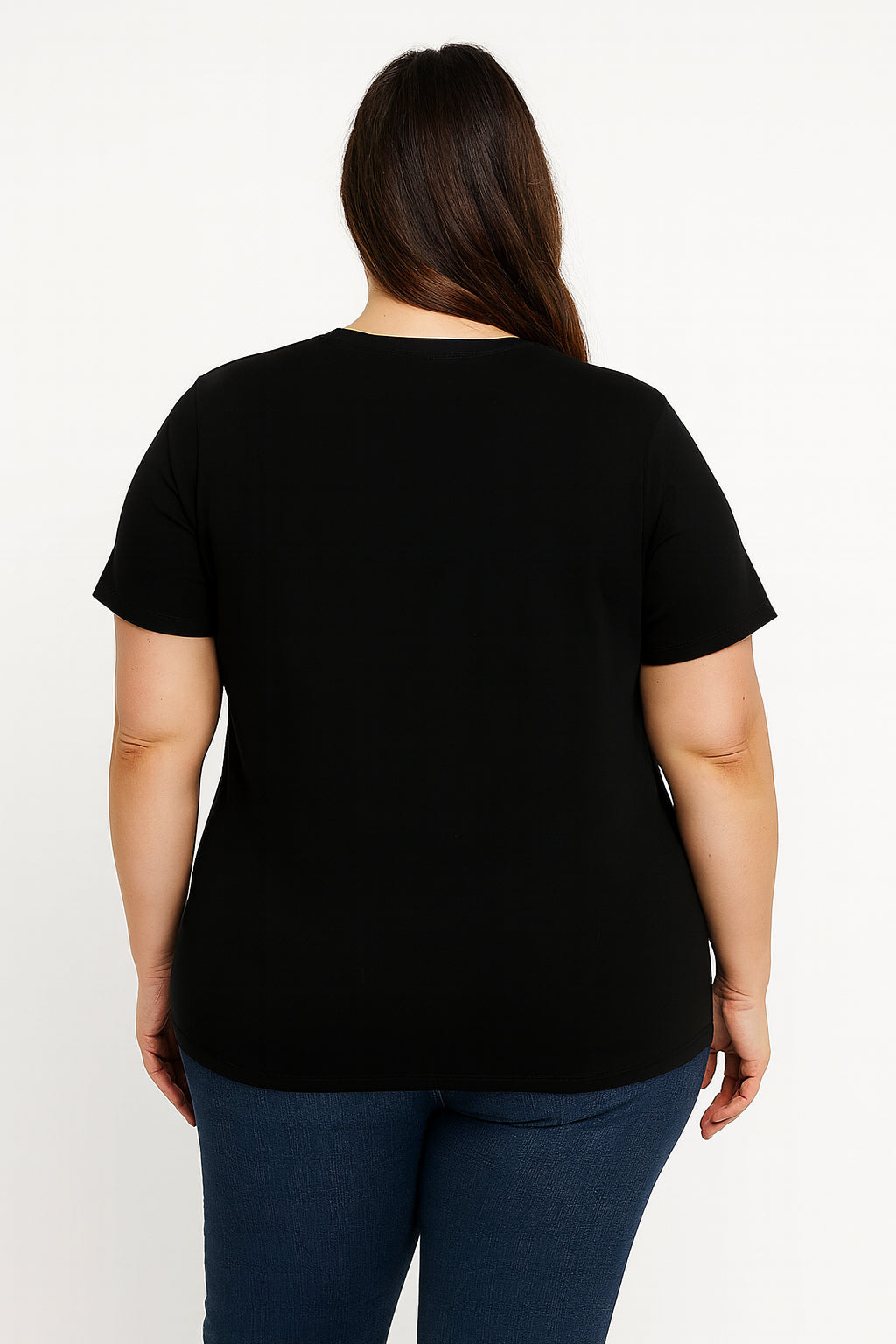 I Meant To Behave Print Women Slogan Plus Size T-shirt