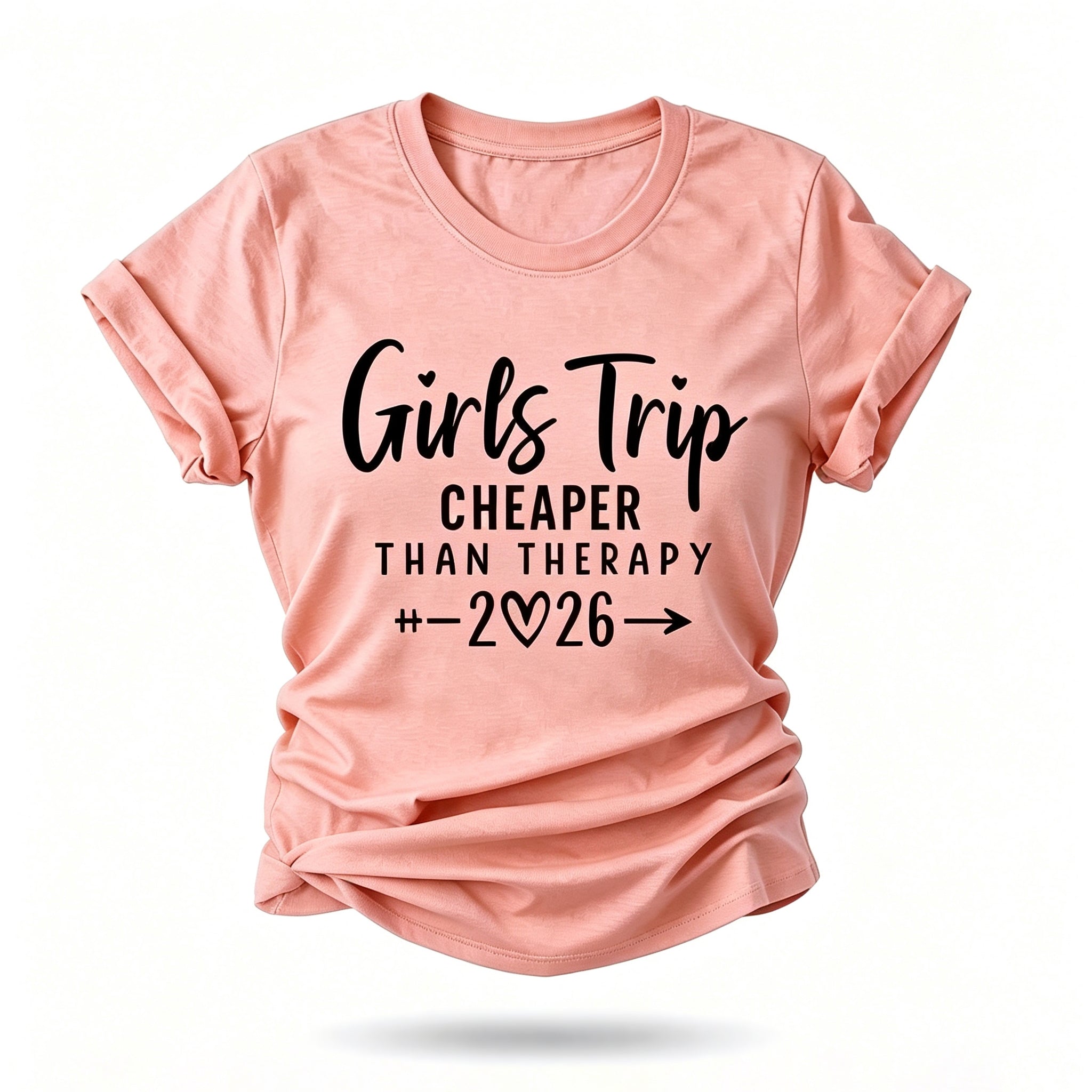 Girl's Trip 2026 Letter Print Women Slogan T-Shirt