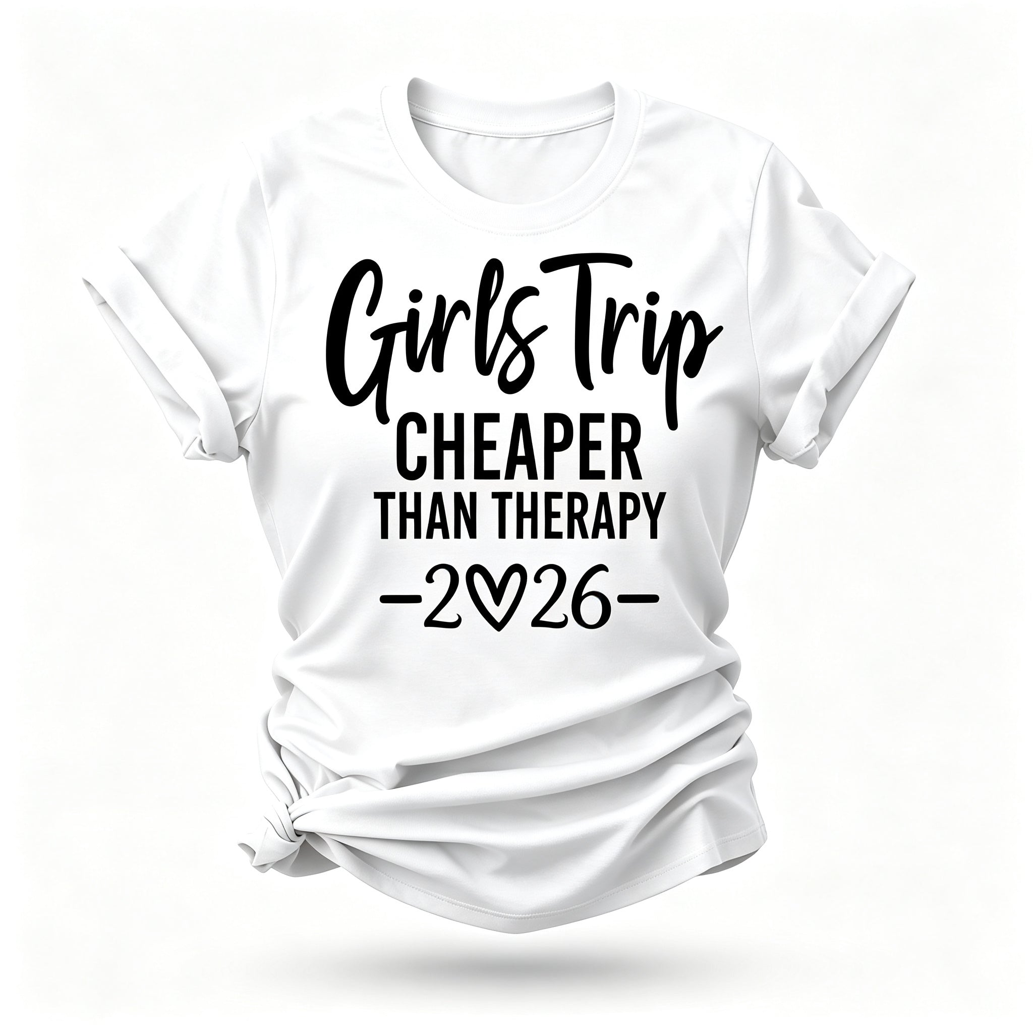 Girl's Trip 2026 Cheaper Letter Print Women Slogan T-Shirt