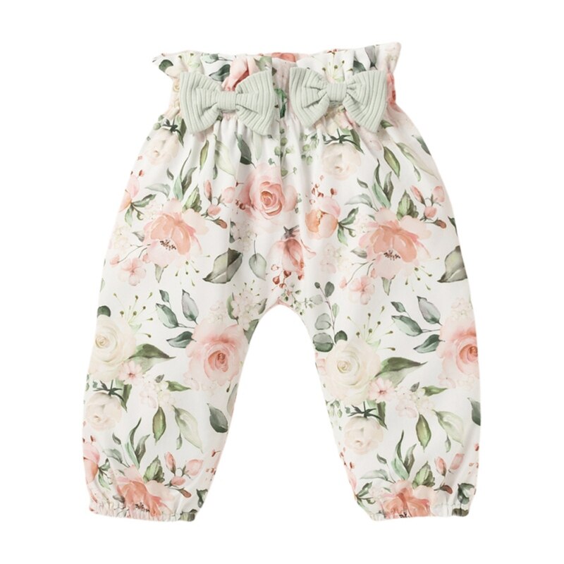 2PCS Lovely Floral Printed Baby Set