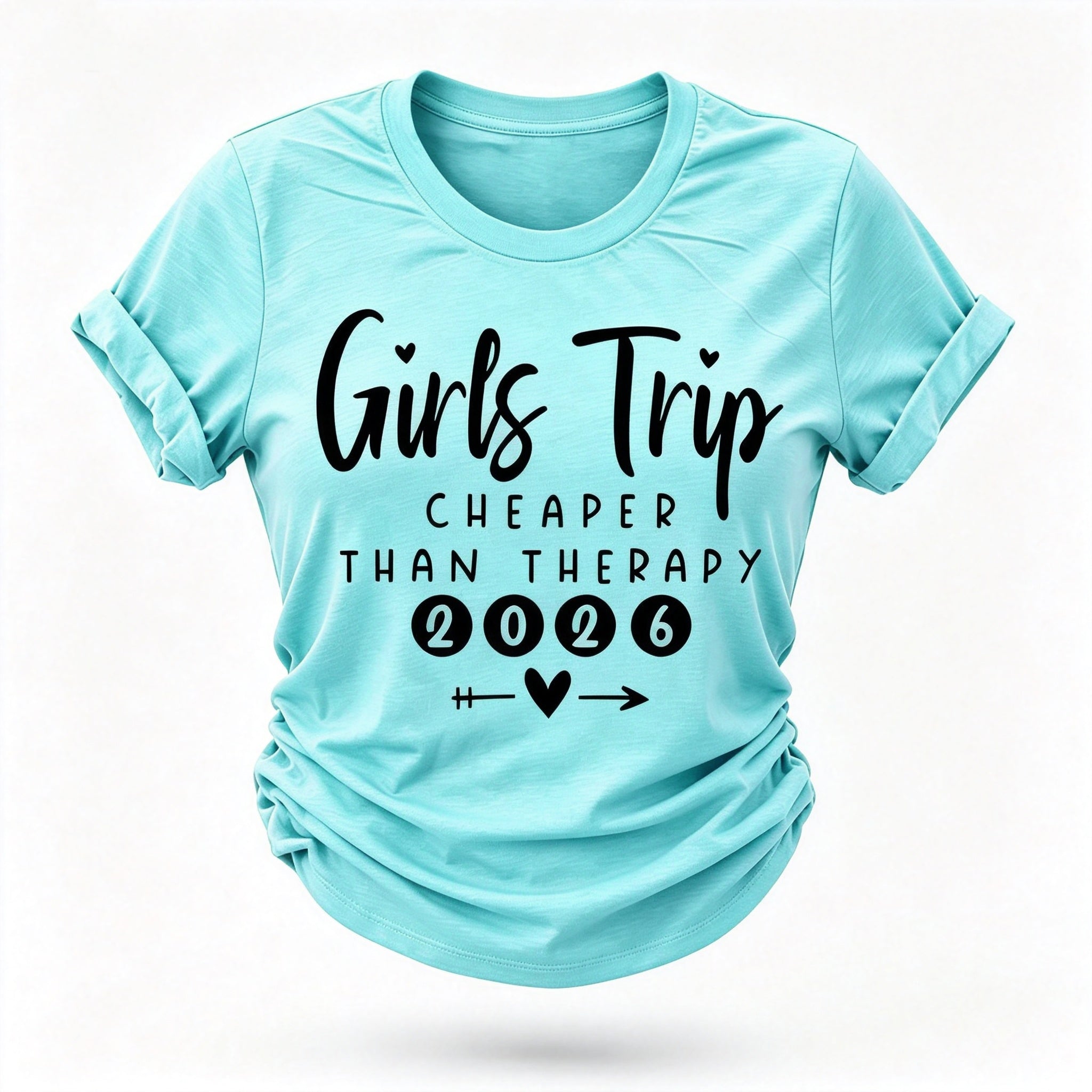 Girl's Trip 2026 Letter Print Women Slogan T-Shirt