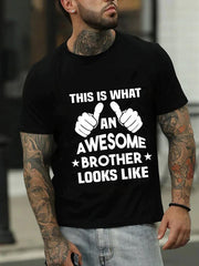 Esta é a aparência de um irmão incrível Imprimir camiseta masculina com slogan 