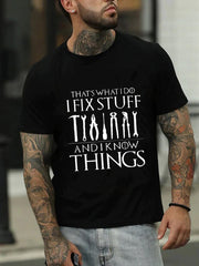 C'est ce que je fais T-shirt avec slogan imprimé pour hommes 