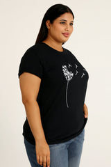 Dandelion Cotton Plus Size T-shirt