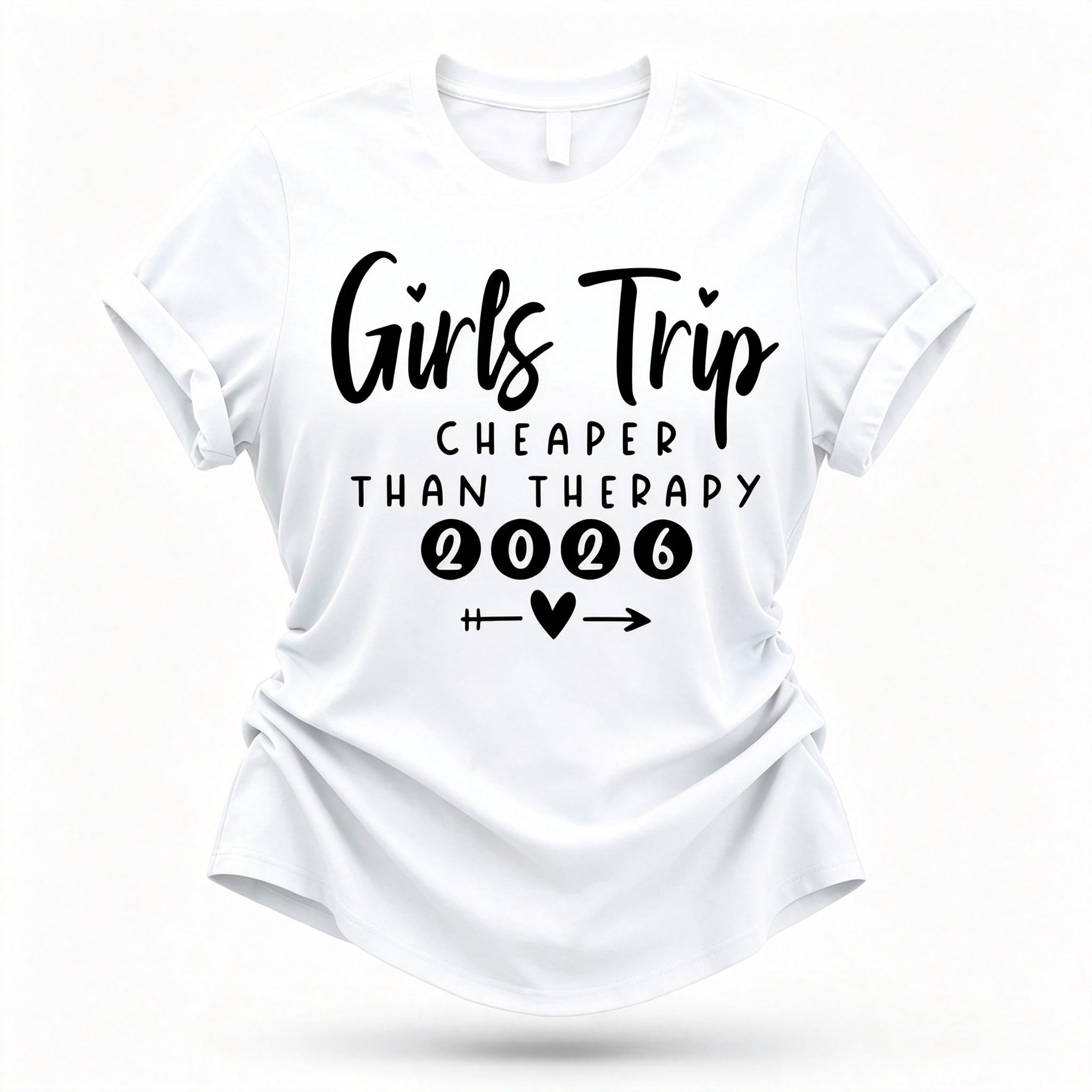 Girl's Trip 2026 Letter Print Women Slogan T-Shirt