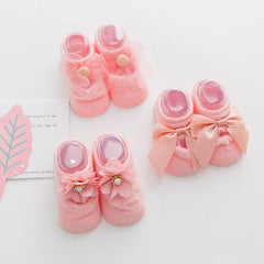 3-pack Pretty 3D Flower Bowknot Socks for Baby Girl