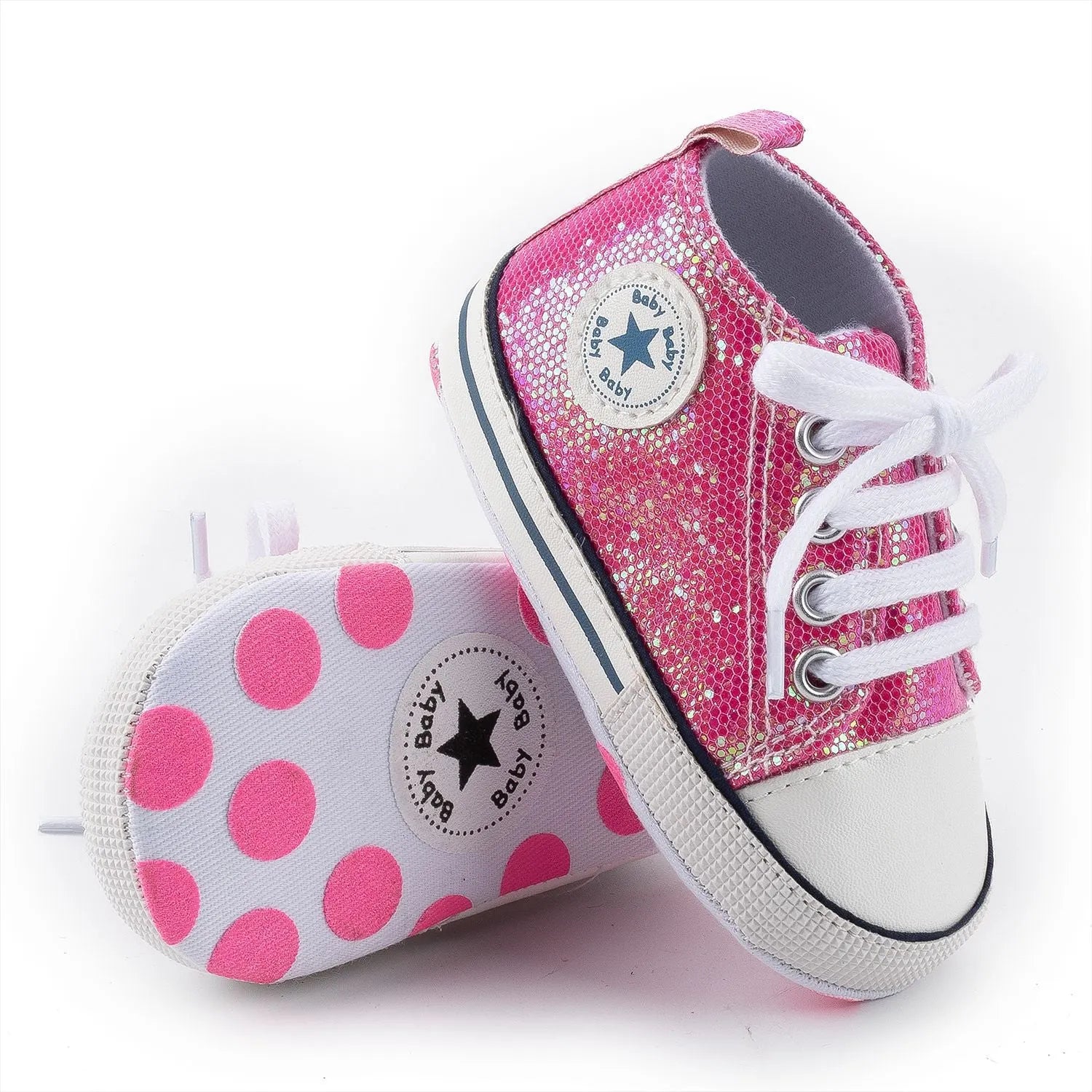 Lovely Allover Sequins Non-Slip Baby Shoes