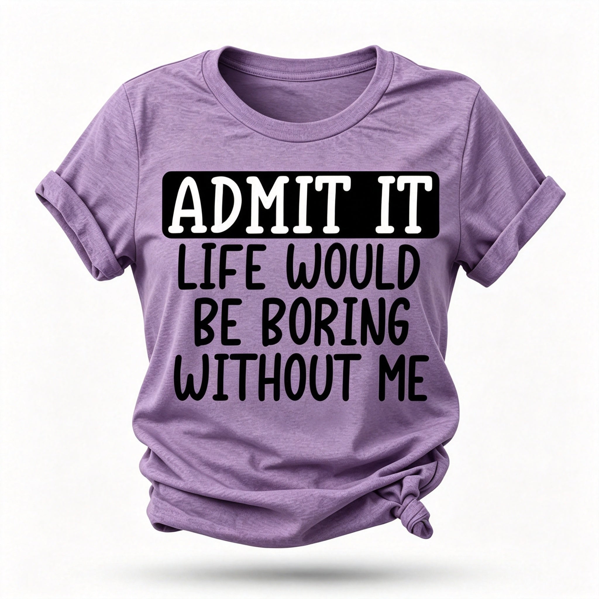 Admita a camiseta feminina com slogan estampado