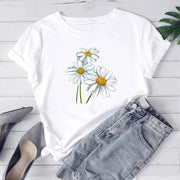 Funny Daisys Print Women Slogan T-Shirt