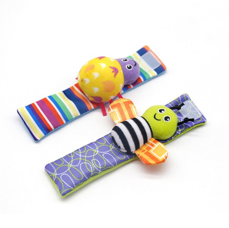 4PCS Cute Animal Soft Baby Wrist Rattles And Foot Finders