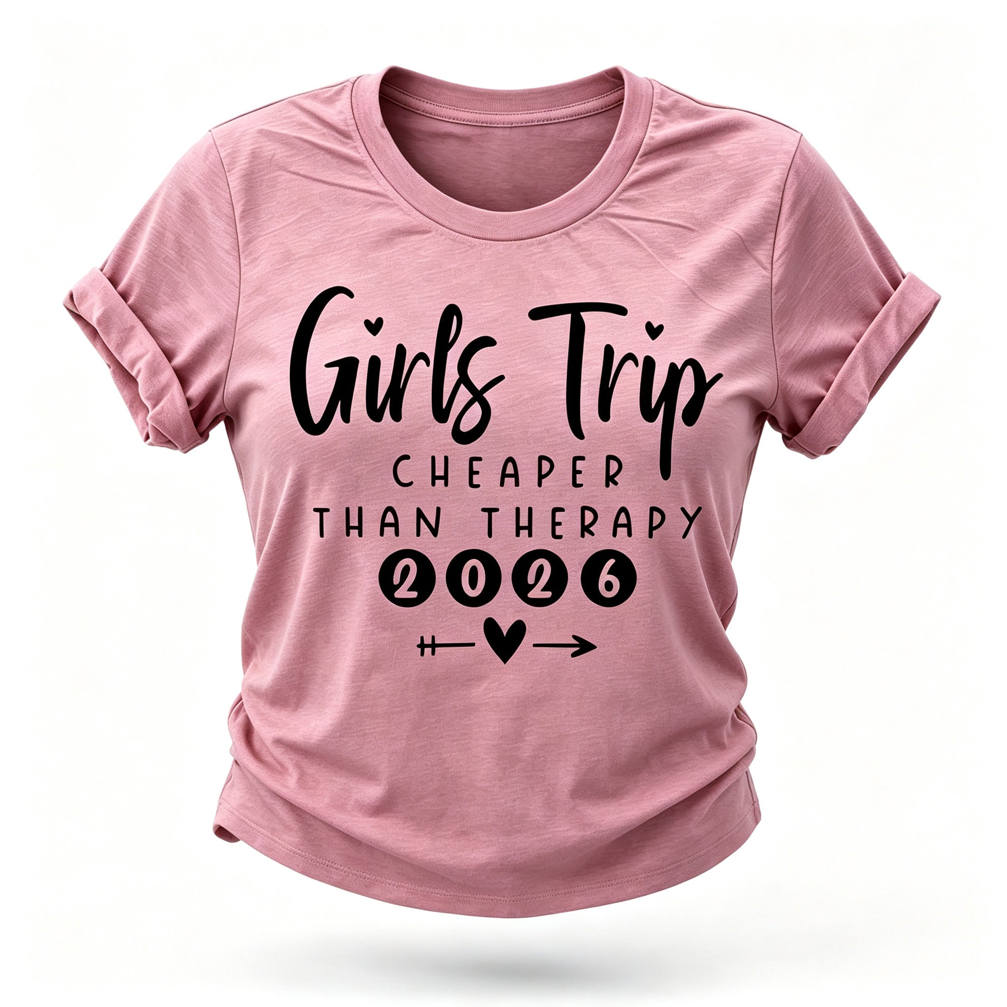 Girl's Trip 2026 Letter Print Women Slogan T-Shirt