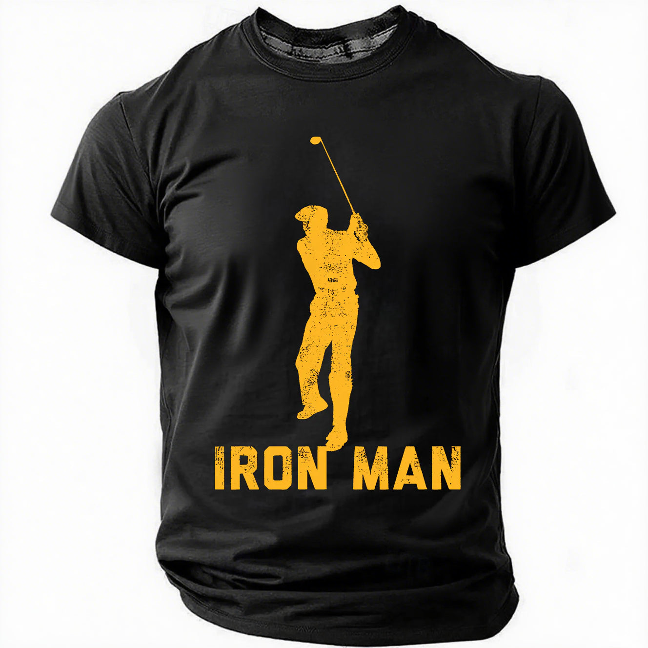 Funny Joke Golf Iron Man Cotton T-Shirt